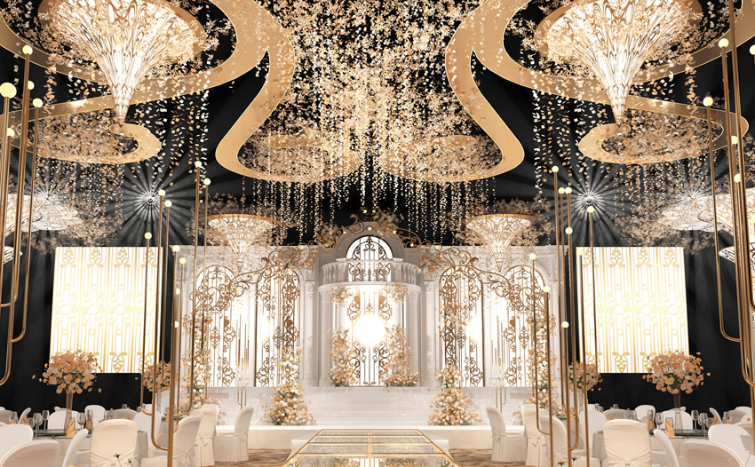 尖扎花木兰喜事汇金色大厅效果展示